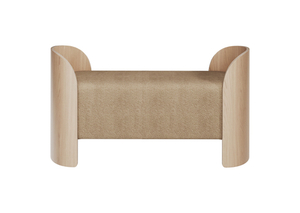 Банкетка Lagom 2 120 см (бежевый, натуральный дуб)