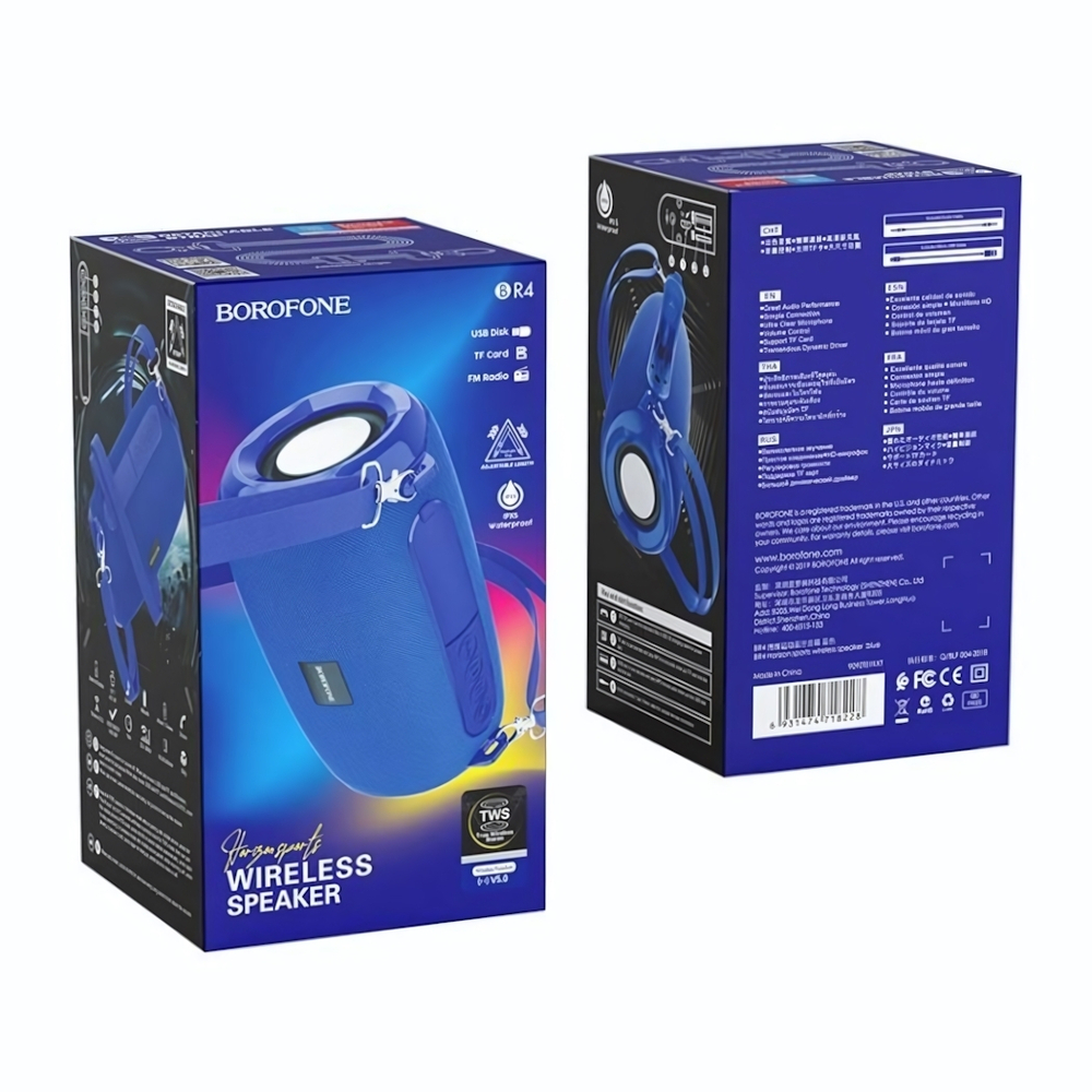 Портативная колонка Borofone BR4, 5W, BT5.0, 500mAh Blue