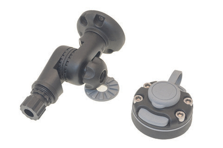 Поворотно-наклонное соединение с площадкой на жесткий борт TAb218, черный