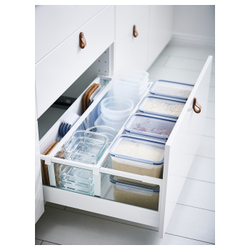 IKEA 365+ Контейнер для продуктов с крышкой, прямоугольный/пластик, 2,0 л