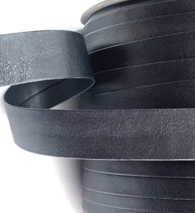 Косая бейка кож.зам, ш. 1,5 см, чёрный