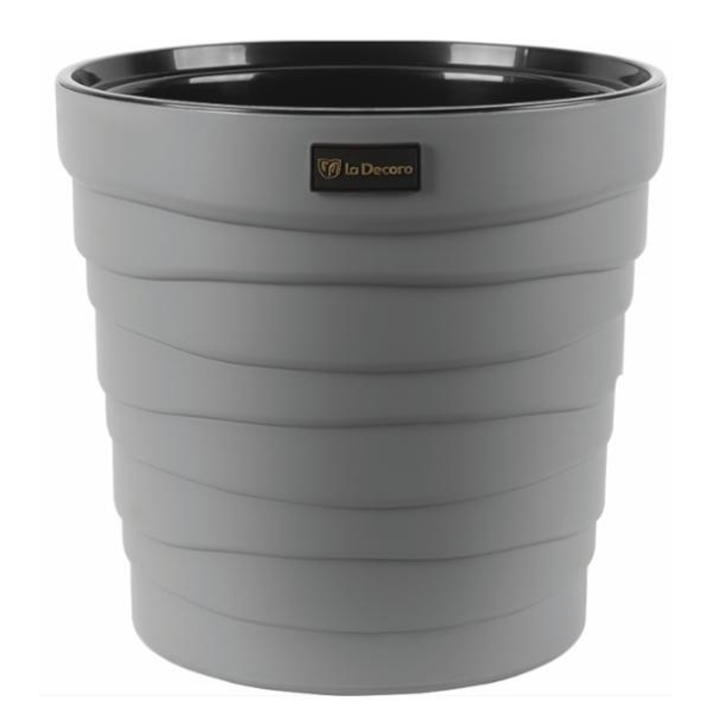 Кашпо "Бархан" со вставкой (12л) Цв. Серый жемчуг