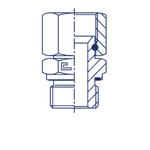 Штуцер FNE JIC 7/8" BSP 3/8"