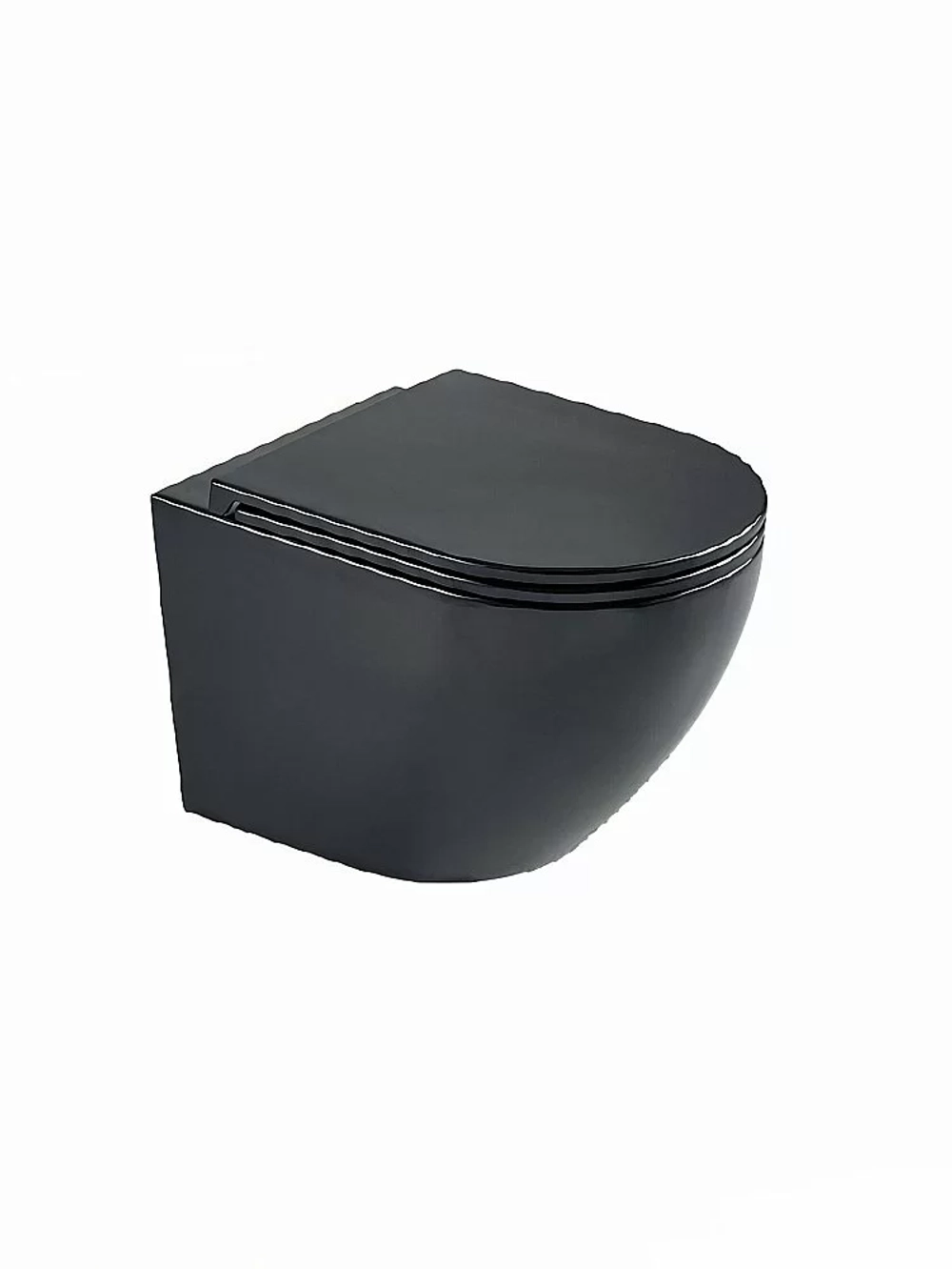 Унитаз подвесной WeltWasser AMBERG 350 + MERZBACH 043 MT-BL + AMBERG RD-BL черный матовый, безободковый, с крышкой микролифт, слив-торнадо, с инсталляцией и черной кнопкой