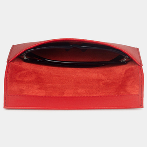 Футляр для очков Lentille из кожи козы, красного цвета