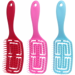 Расчёска массажная «Сosmo style», для бережного расчёсывания мокрых волос, микс 6 цветов, 20*5,5см