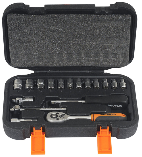 Набор головок 1/4" 17 предметов