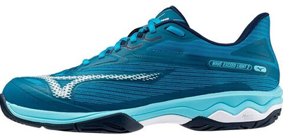 Теннисные кроссовки Mizuno Wave Exceed Light 2 AC - moroccan blue/white/bluejay - Бирюзовый