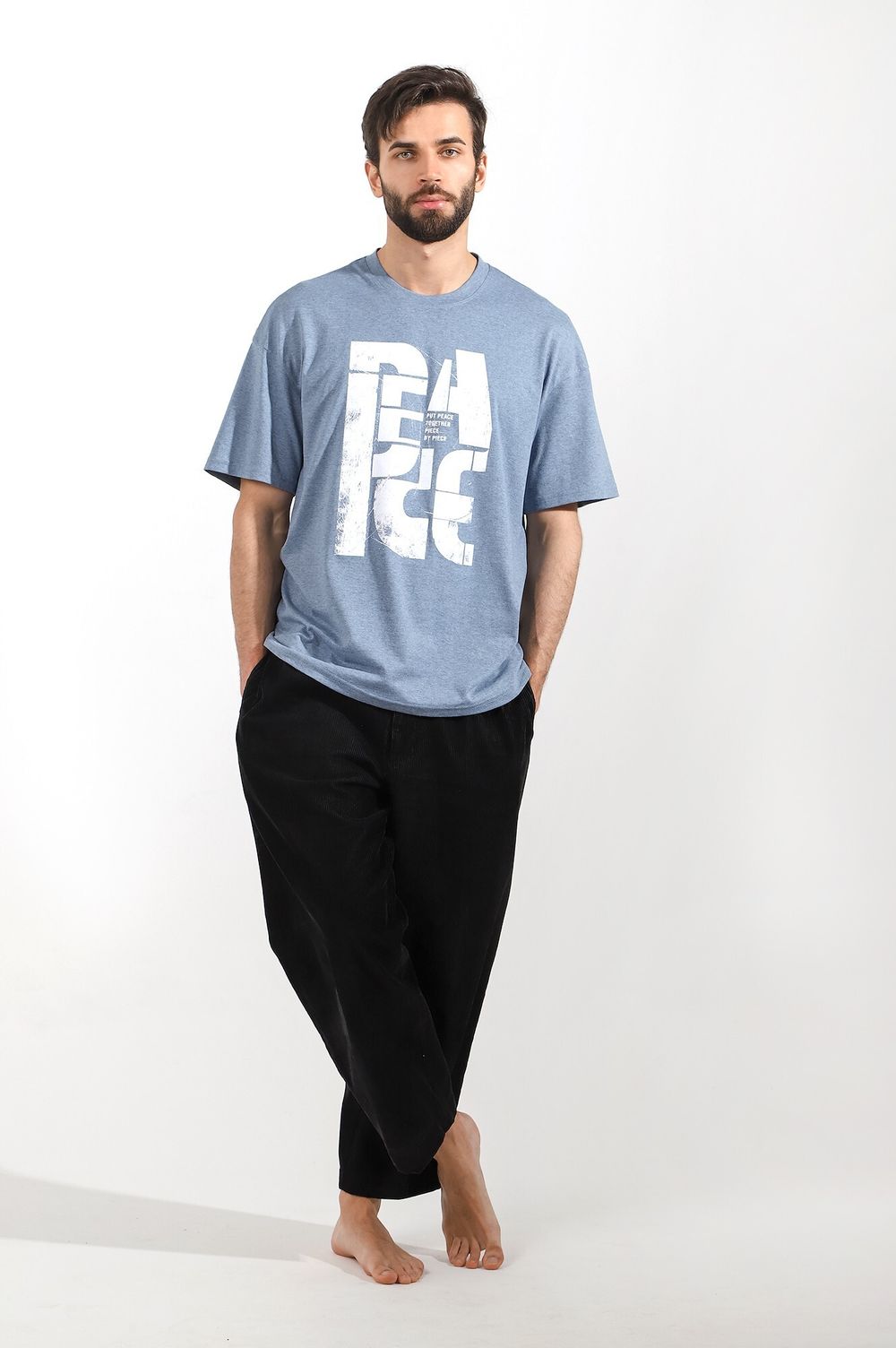 Фуфайка (футболка) мужская Герой-5 Виотекс ГОЛУБОЙ