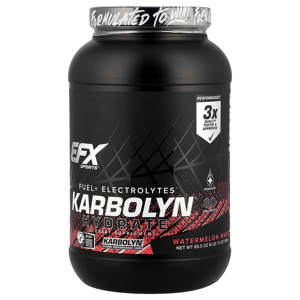 EFX Sports, Karbolyn® Hydrate, Watermelon Wave, 1856 г (4 фунта и 1,5 унции)