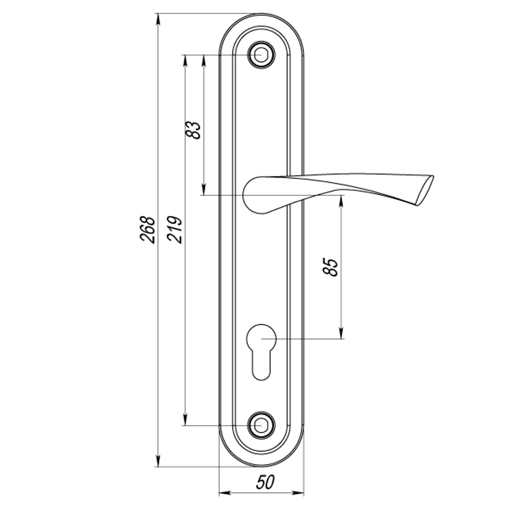 Ручка на планке P90 8504 CRONA AB