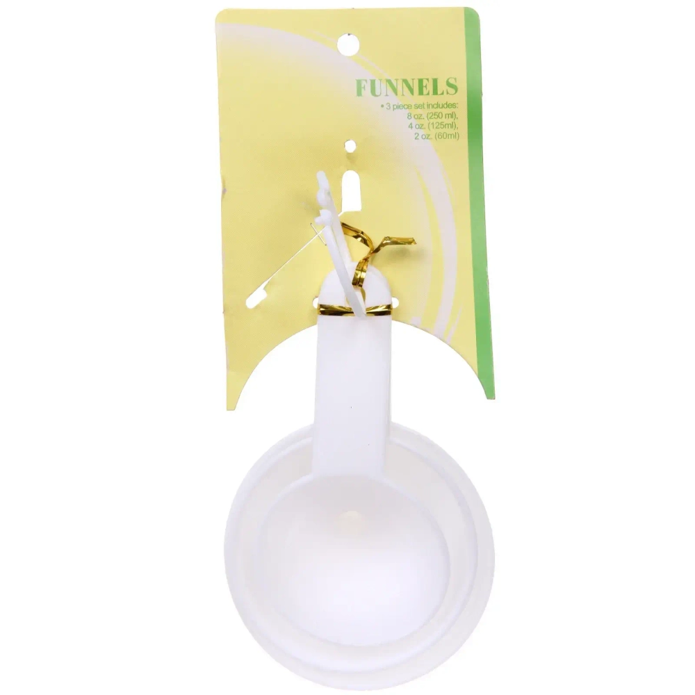 Воронка пластиковая в наборе 3шт (60мл, 120мл, 250мл)