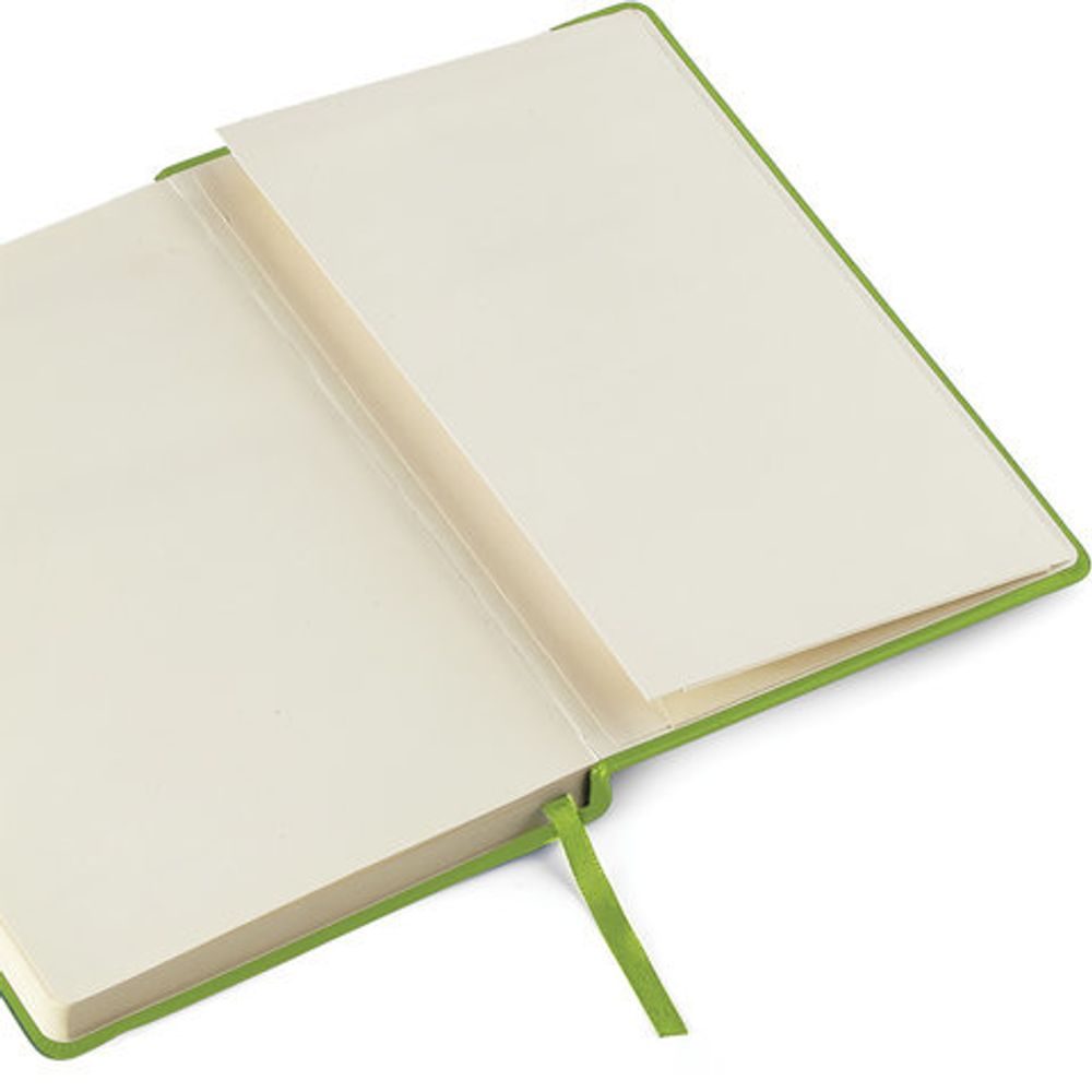 Блокнот А5 (144х212 мм), 100 л., твердая обложка, под кожу, на резинке, BRUNO VISCONTI, "VELVET", Салатовый, 3-525/09