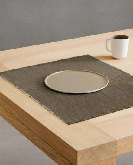 ZARA HOME ЛЬНЯНАЯ САЛФЕТКА, СЕРЫЙ