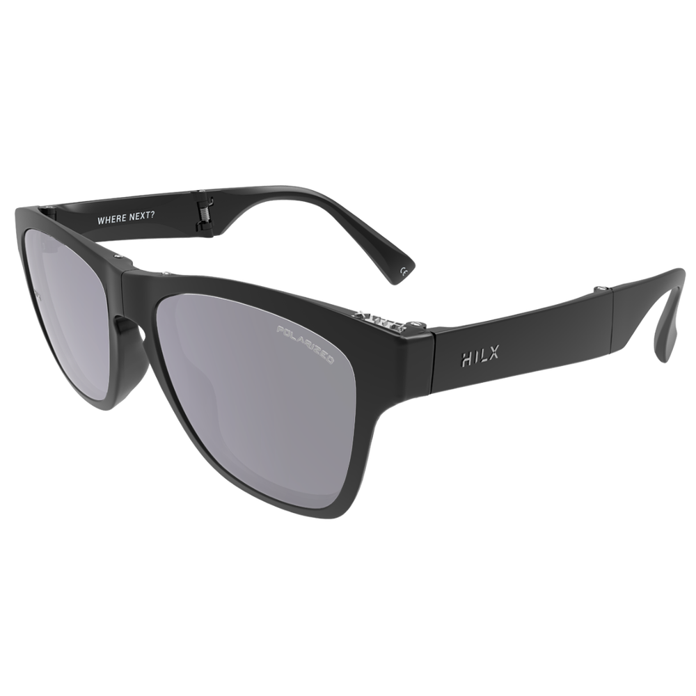 Спортивные очки HILX Unfold Matt Carbon Black / Silver Polarized Lens