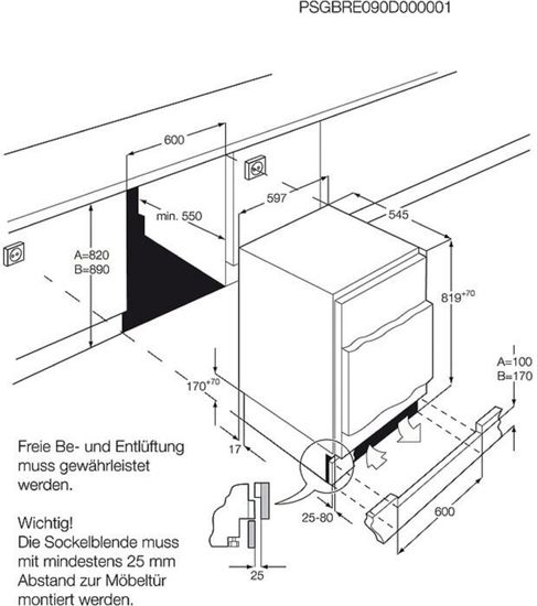 Встраиваемый морозильник AEG AGS 58200 F0