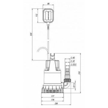 Насос дренажный "Джилекс" 220/12