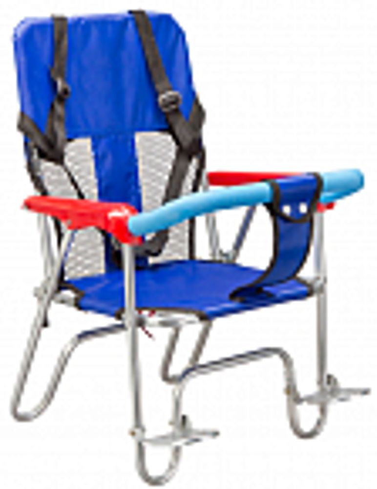 Кресло детское JL-190, крепление на багажник, синее