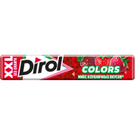 Жевательная резинка Dirol Colors XXL Микс Клубничных вкусов 19 гр