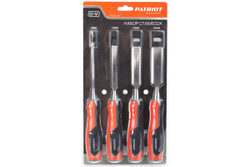 Набор стамесок PATRIOT CrV, 4 шт: 6, 12, 19, 25мм 350001404