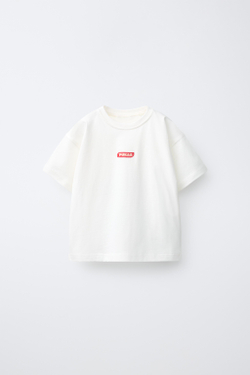 ZARA X PUKAS ФУТБОЛКА С ЛОГОТИПОМ И ФОТО PUKAS SURF, БЕЛЫЙ