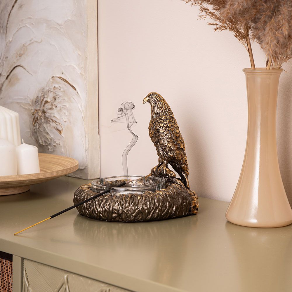 Пепельница Соколиная охота Бронза