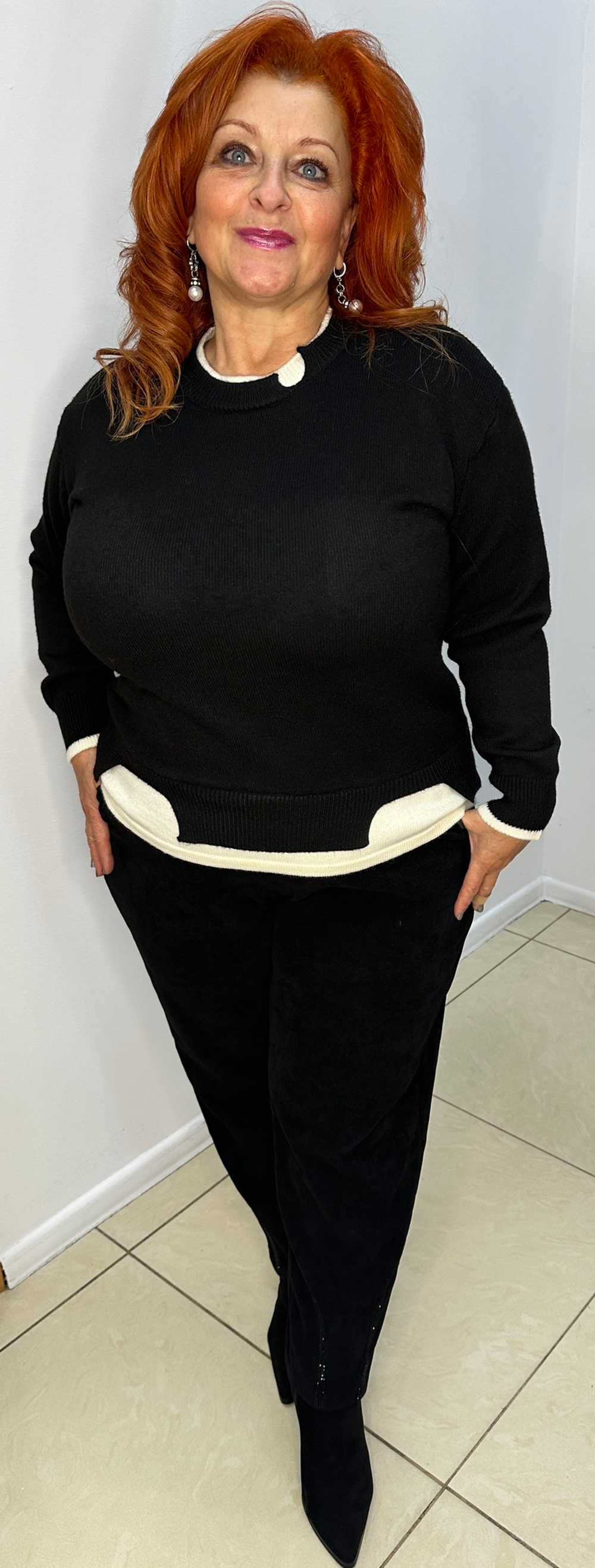 Джемпер, имитация двойки