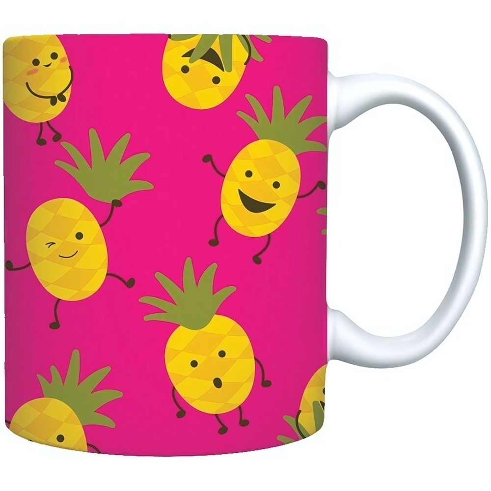 Кружка керамическая 330 мл «Веселые ананасы»