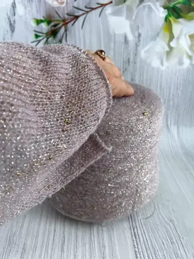 Пряжа для вязания с Мохер с люрексом Люмия