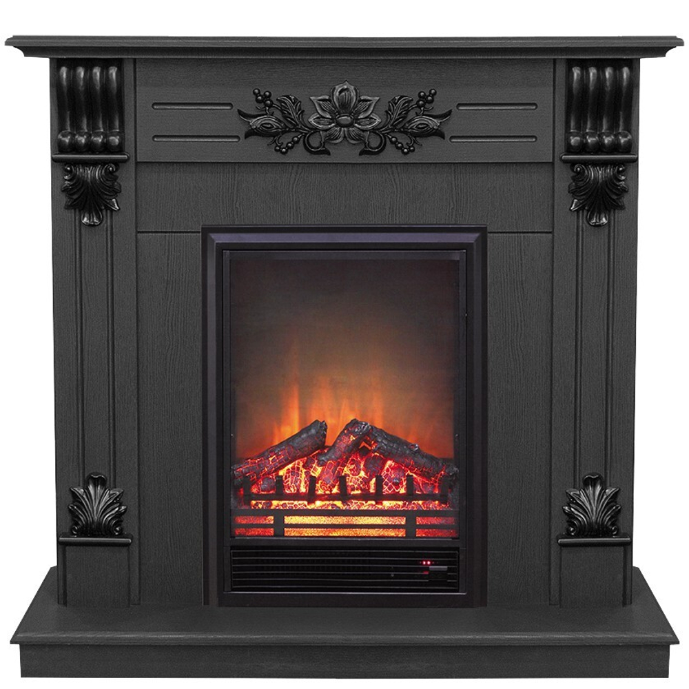 Электрокамин RealFlame Philadelphia 25,5/26 DN орех с очагом Sparta 25,5 LED