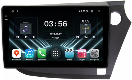 Магнитола для Honda Insight 2 2009-2014 (правый руль) - FarCar DX9-22-304 монитор 9.5" IPS на Android 13, 4+64Гб, CarPlay
