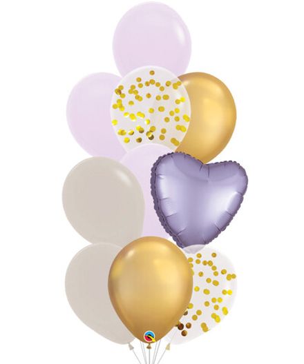 Букет шаров "Сиреневый закат"