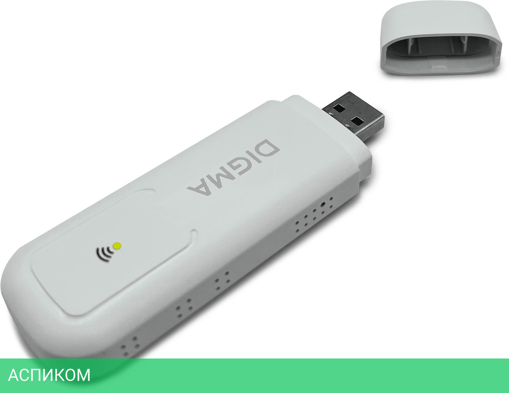 USB-модем 4G Digma Dongle белый (DW1960)