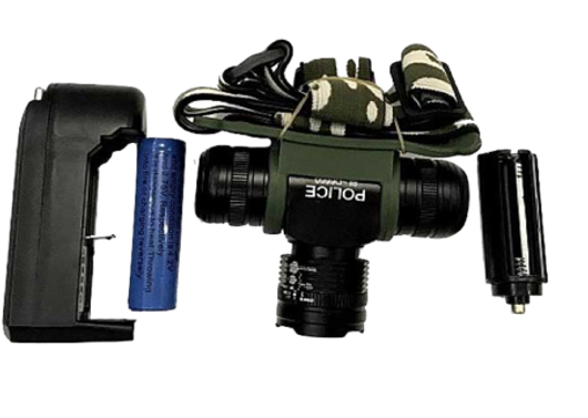 Налобный фонарь GREE LED Police D6660 со стробоскопом