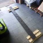 Нож челюстной ремонтный JCB-СТ65Г приварной под 9 зубьев 2450x20x180