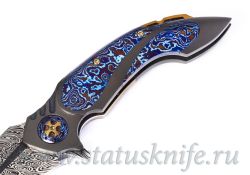 Нож Ron Best knives Damascus Zirconium Full Customфотография - 3