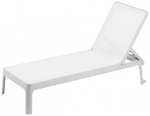 Шезлонг лежак пластиковый Nardi Plano, белый