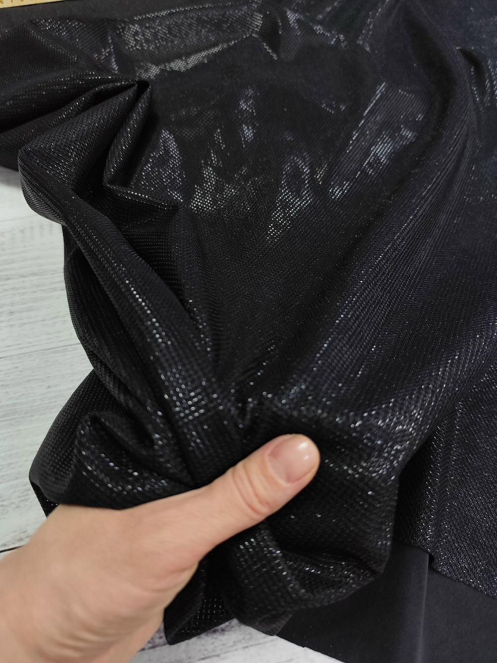 Трикотаж люрекс / Черный