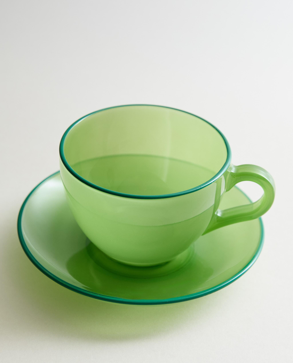 Zara Home чайная пара из стекла, цвет зелёный, 13 см