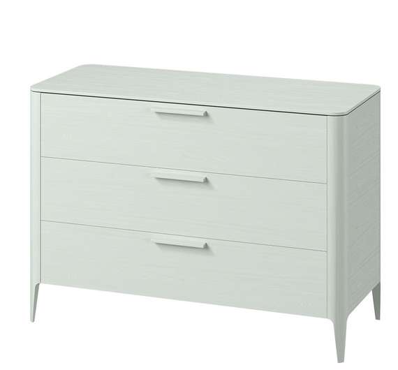 Комод Type 3 ящика, массив дуба, 120 см (белый)