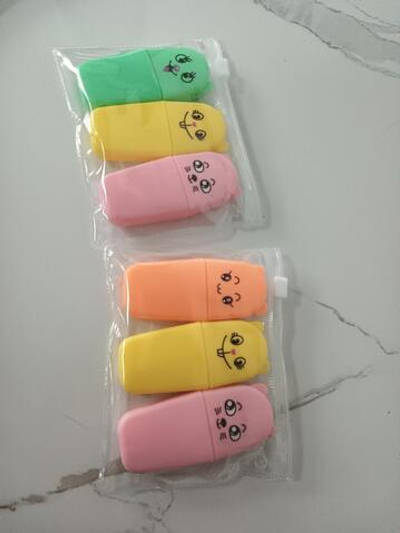 Набор текстовыделителей 3шт. "Зверята". В ПВХ пенале, 3 цвета микс