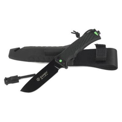 Нож туристический Ganzo G8012V2-BK с паракордом