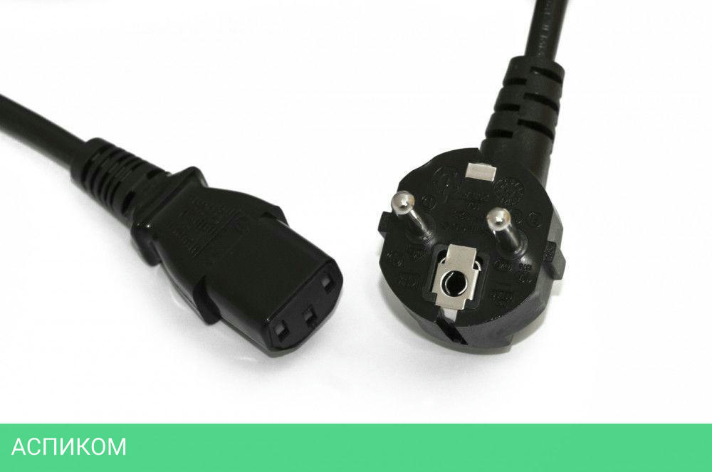 Шнур питания Hyperline PWC-IEC13-SHM-1.0-BK черный