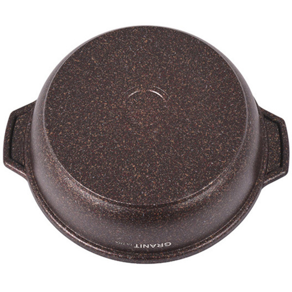 Кастрюля-жаровня 5л диаметром 28см со стекл. крышкой, АП линия «Granit ultra» (red)