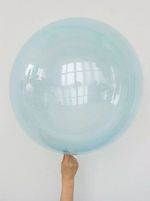S шар гигант 24"/60 см кристалл прозрачный голубой (БГ-90)