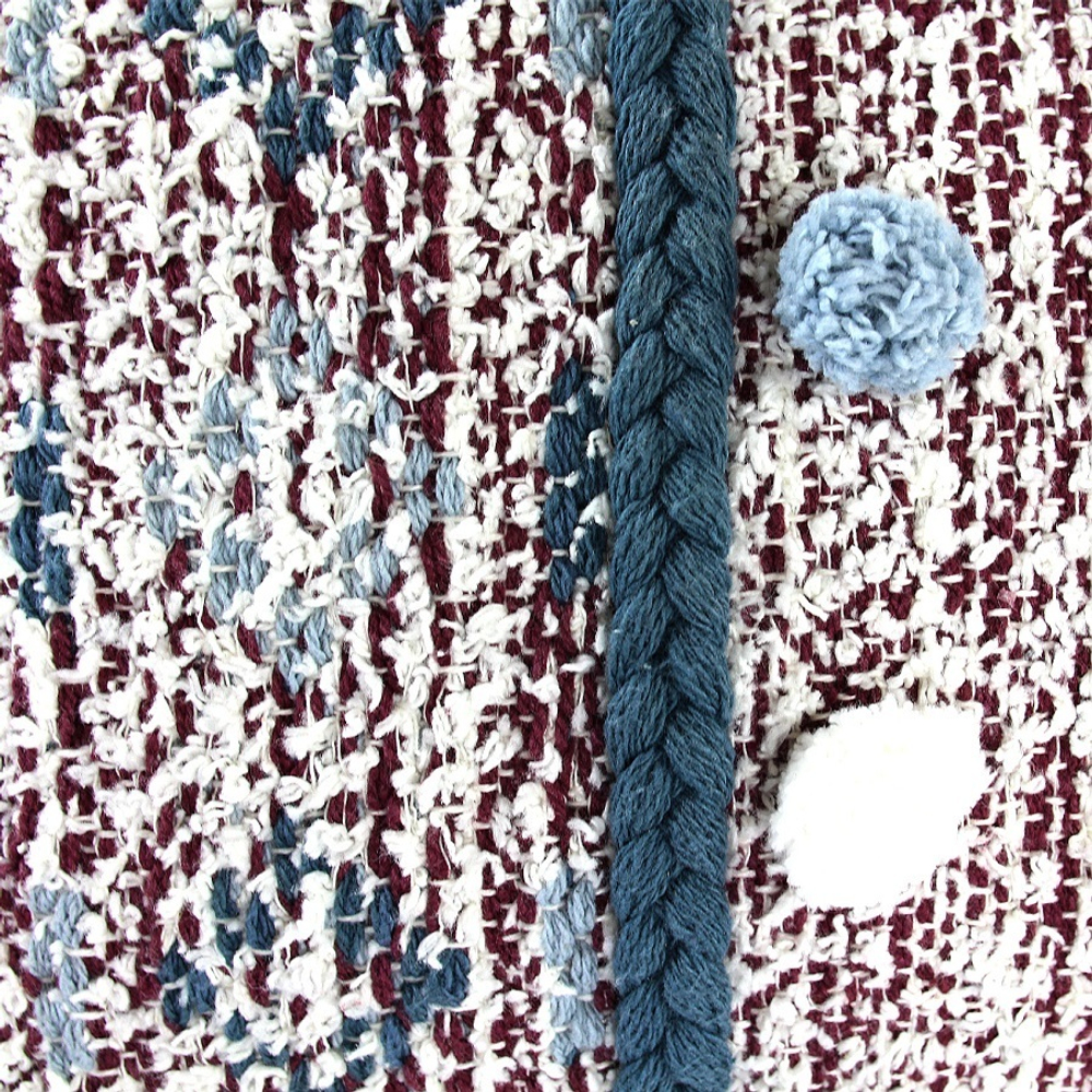 Подушка декоративная с помпонами и кисточками ethnic, 40х60 см