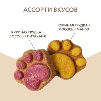 МНЯМС Лакомство для собак с 4 месяцев "Фросты", с лососем в ассортименте, М, 0,004 кг