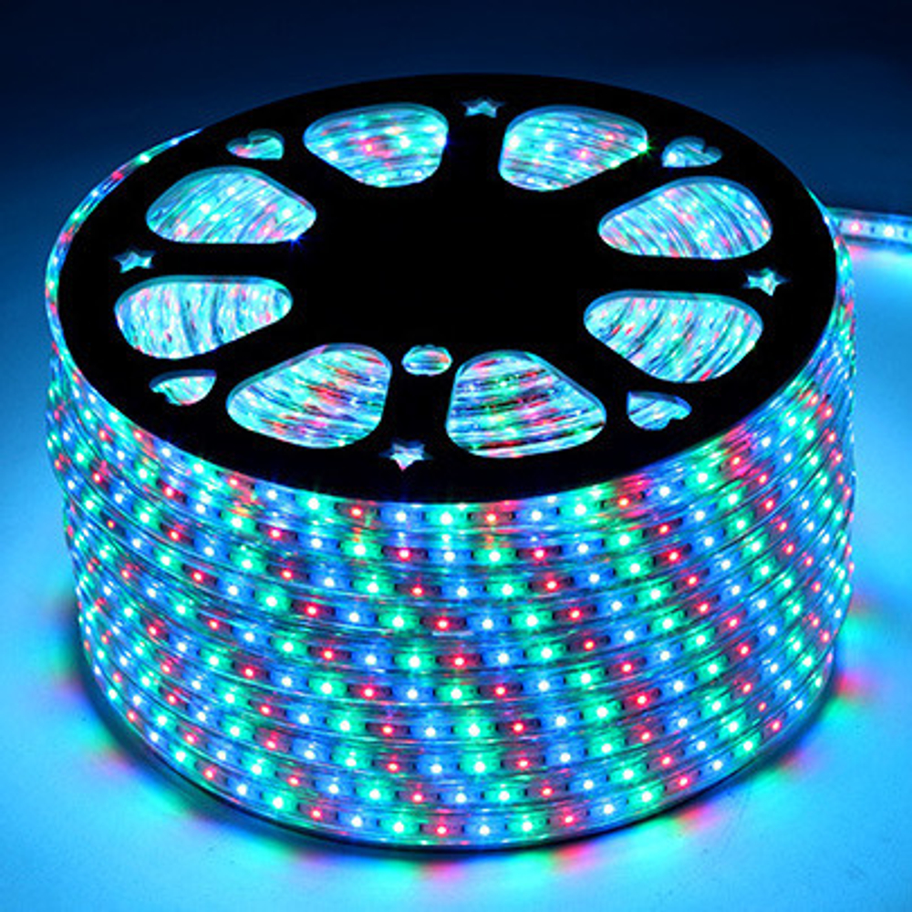 Светодиодная лента SMD5050/60, 220V влагозащищенная. RGB.