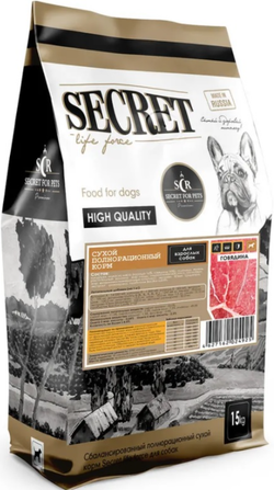 Secret Life Force для собак всех пород Говядина 15кг.