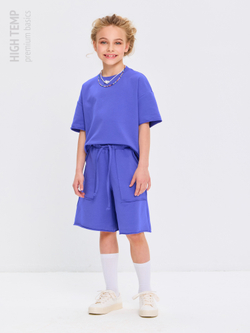 Костюм оверсайз с футболкой и шортами